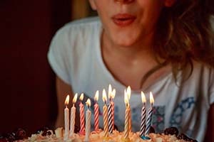 woman, candles